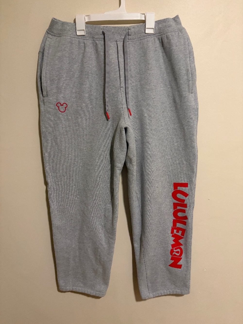Disney X Lululemon Steady State Pant Gray Drop | size L| Unisex Fleece